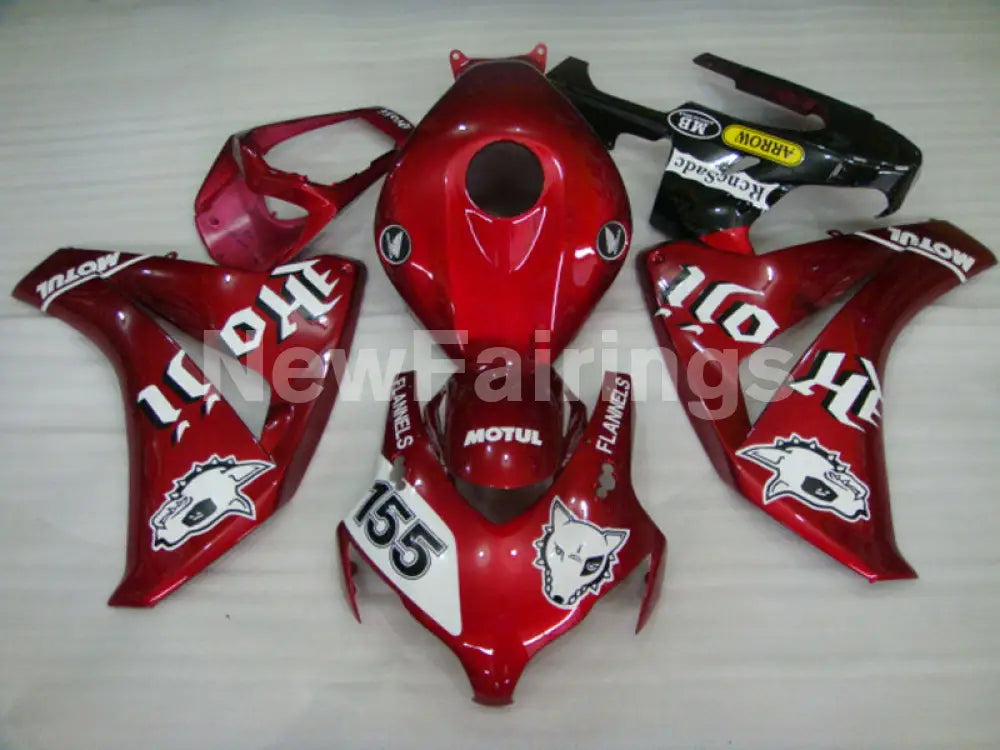 Wine Red and Black Wolf - CBR1000RR 08-11 Fairing Kit -