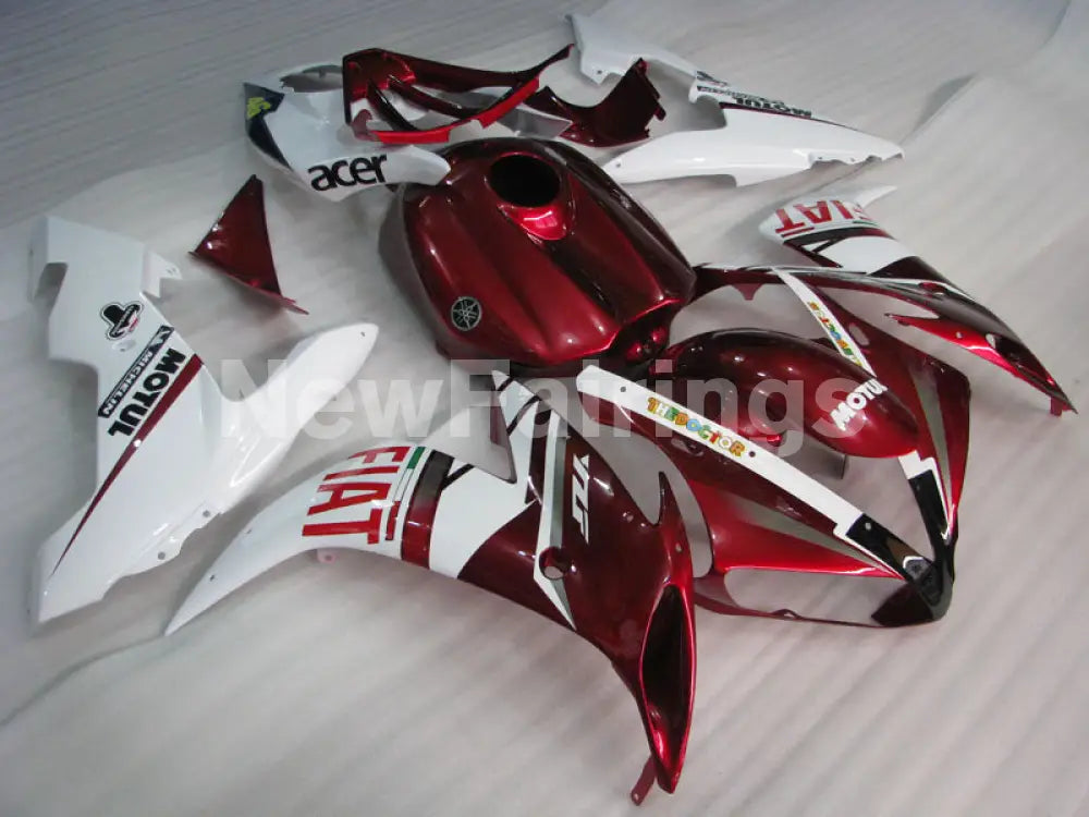 Wine Red and White FIAT - YZF-R1 04-06 Fairing Kit