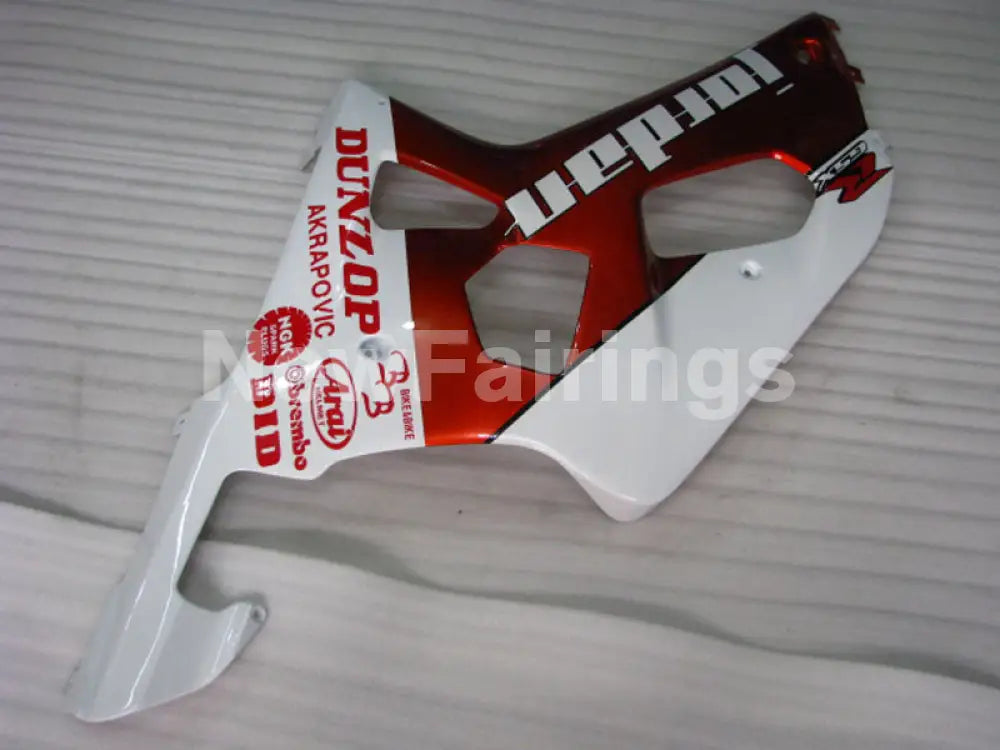 Wine Red and White Jordan - GSX-R600 01-03 Fairing Kit -