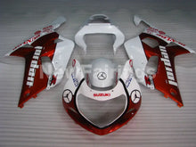 Load image into Gallery viewer, Wine Red and White Jordan - GSX-R600 01-03 Fairing Kit -