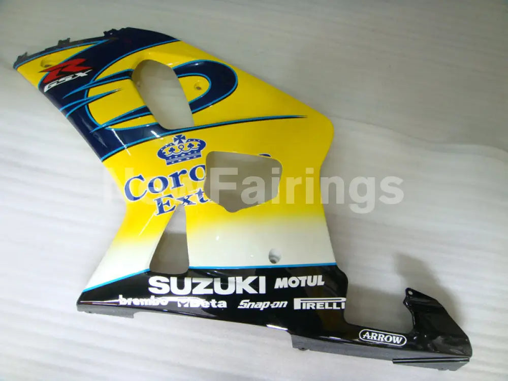 Yellow and Blue Corona - GSX-R600 01-03 Fairing Kit -