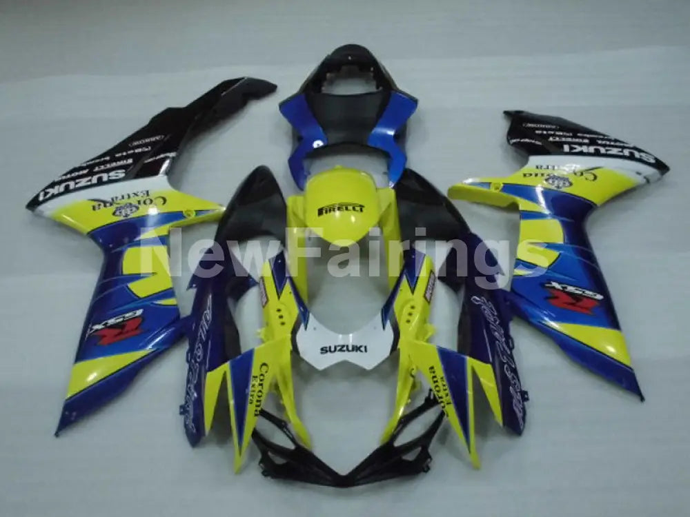 Yellow and Blue Corona - GSX-R600 11-24 Fairing Kit