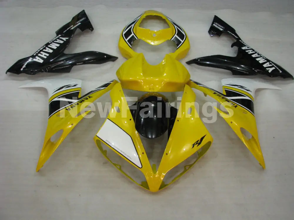 Yellow Black White Factory Style - YZF-R1 04-06 Fairing Kit